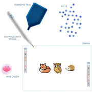 DIAMOND DOTZ - Dotzies Stickers (3)  Forest Friends 18x10