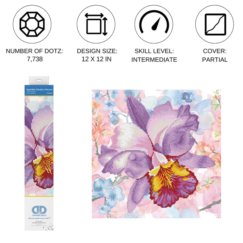 DIAMOND DOTZ - Sparkle Garden Mauve 30,5x30,5