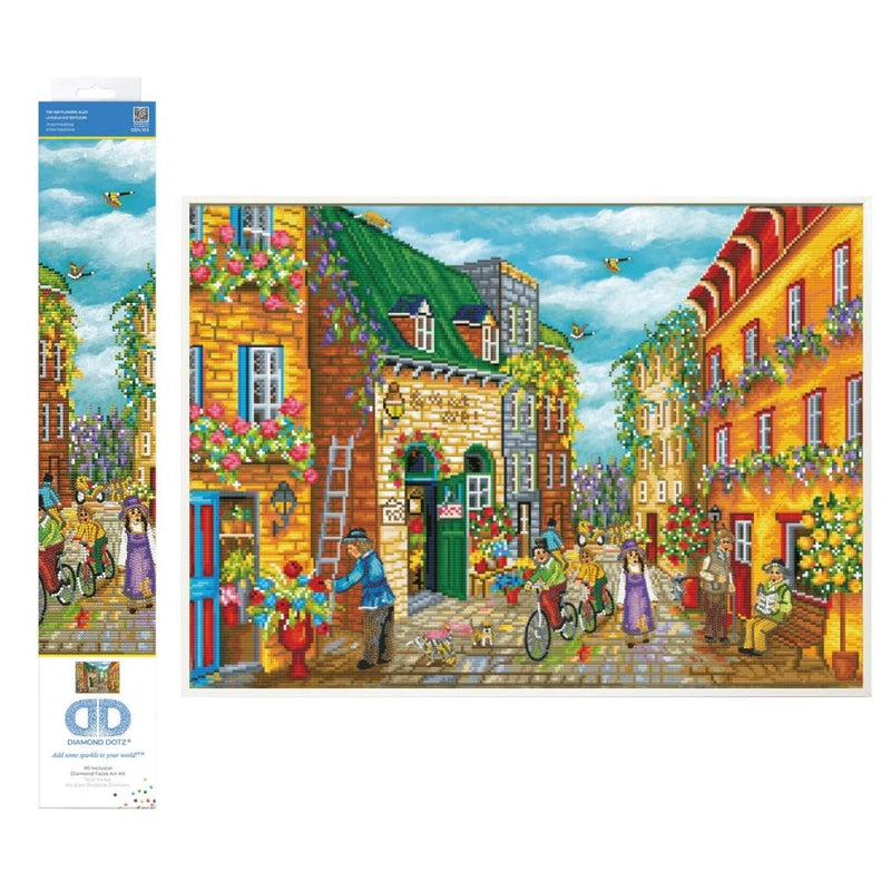 DIAMOND DOTZ - CHRISTINE GENEST - THE 1001 FLOWERS ALLEY (28" x 20" - 71cm x 51cm)