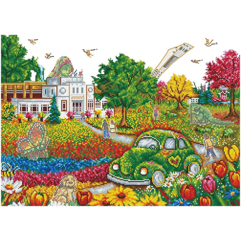 DIAMOND DOTZ - CHRISTINE GENEST - THE BOTANICAL GARDEN (28" x 20" - 71cm x 51cm)