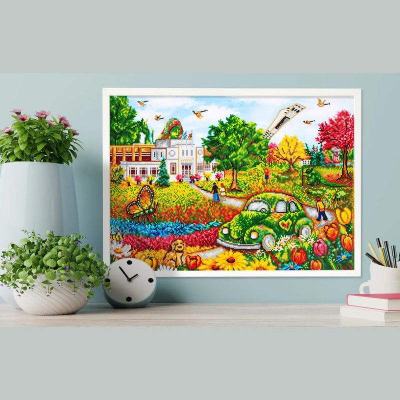 DIAMOND DOTZ - CHRISTINE GENEST - THE BOTANICAL GARDEN (28" x 20" - 71cm x 51cm)