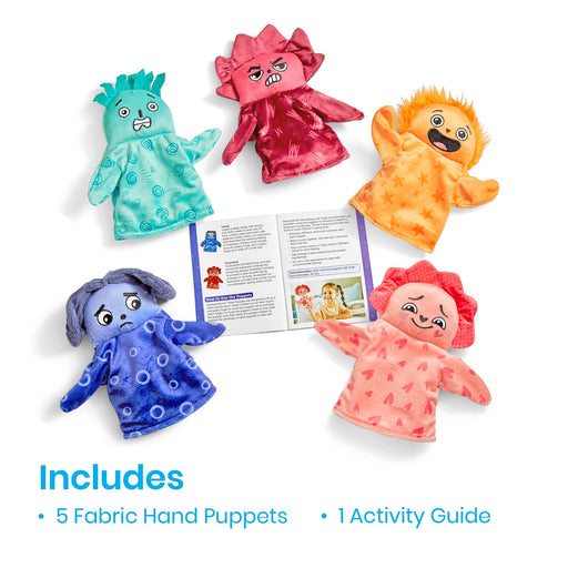 Hand 2 Mind - FEELINGS FAMILY HAND PUPPETS: LOVED, EXCITED, NERVOUS, LONELY & FRUSTRATED