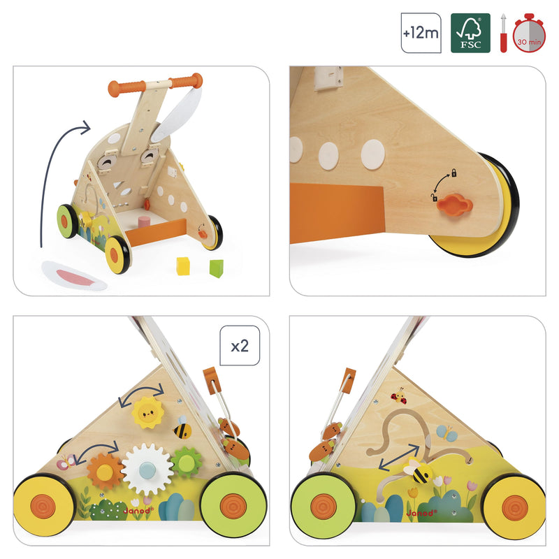 Janod - FARM: RABBIT BABY WALKER
