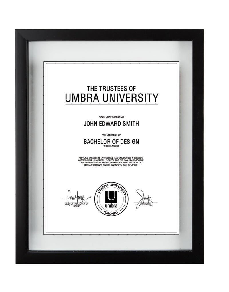 UMBRA - Document Picture Frame _ Black / 11x14" (28x35 cm)