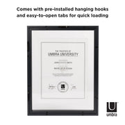 UMBRA - Document Picture Frame _ Black / 11x14" (28x35 cm)