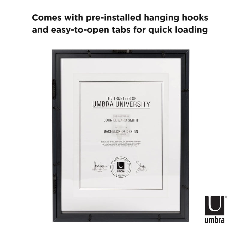 UMBRA - Document Picture Frame _ Black / 11x14" (28x35 cm)