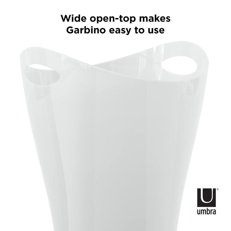 UMBRA - Garbino Trash Can _ Metallic-White