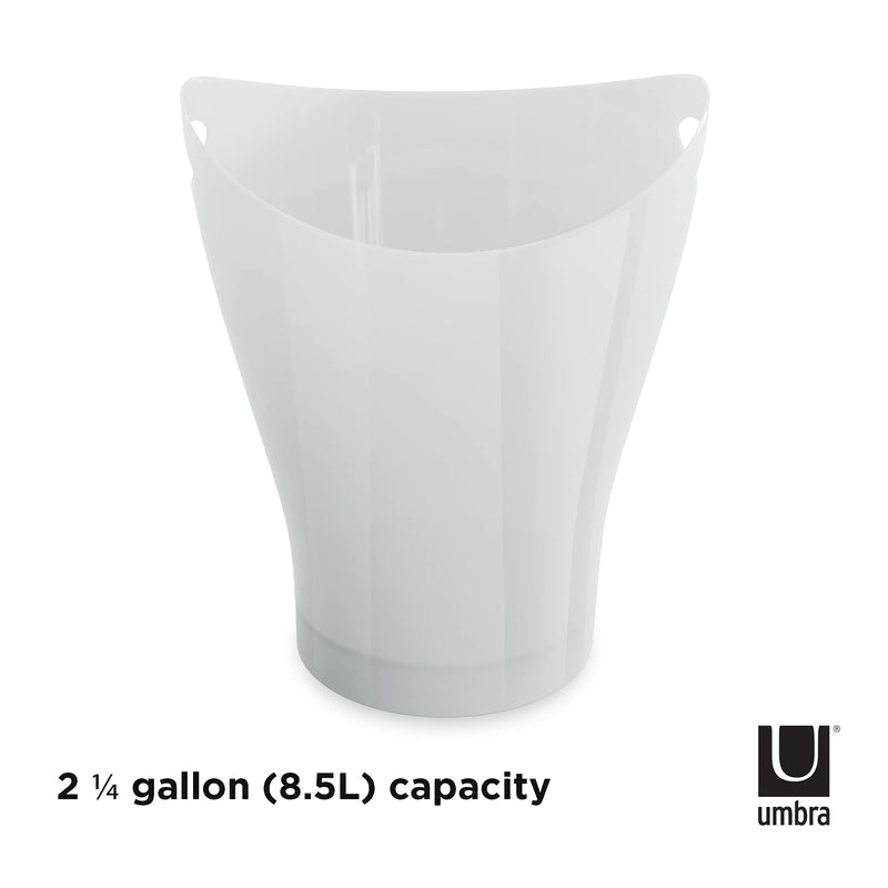 UMBRA - Garbino Trash Can _ Metallic-White