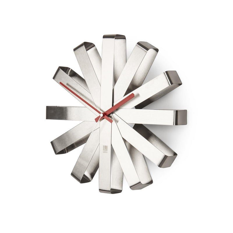 UMBRA - Ribbon Wall Clock _ Stainless-Steel