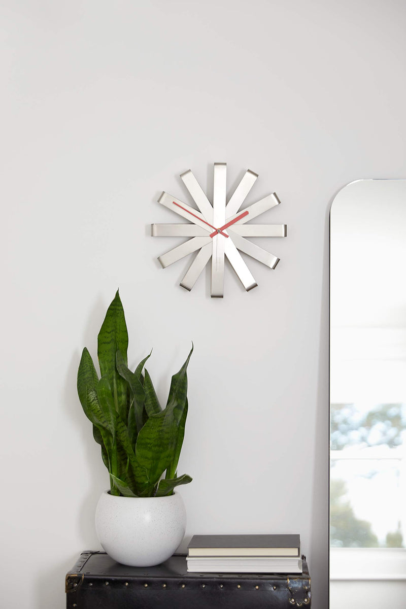 UMBRA - Ribbon Wall Clock _ Stainless-Steel