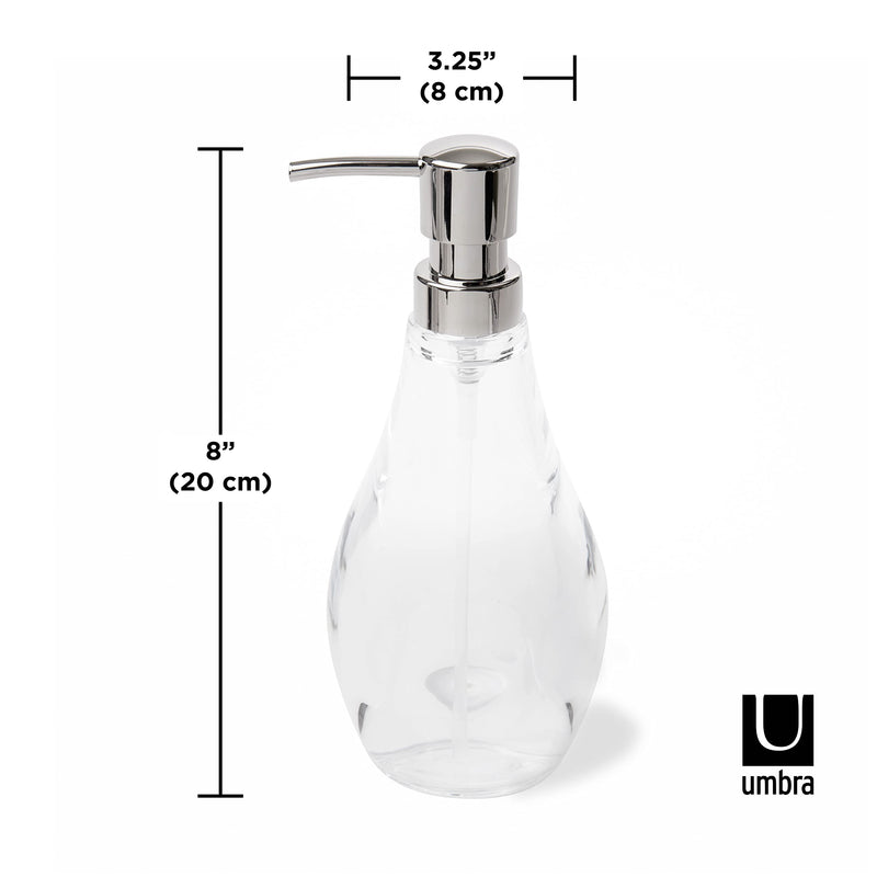 UMBRA - Droplet Soap Pump _ Clear