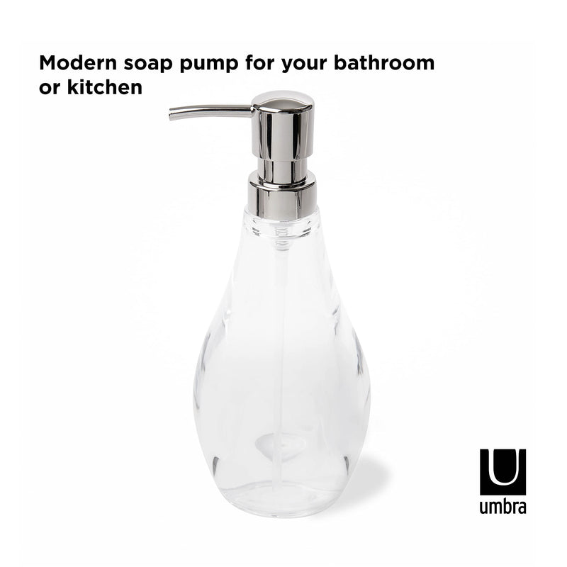 UMBRA - Droplet Soap Pump _ Clear