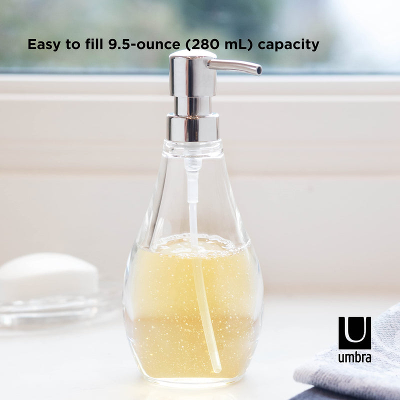 UMBRA - Droplet Soap Pump _ Clear