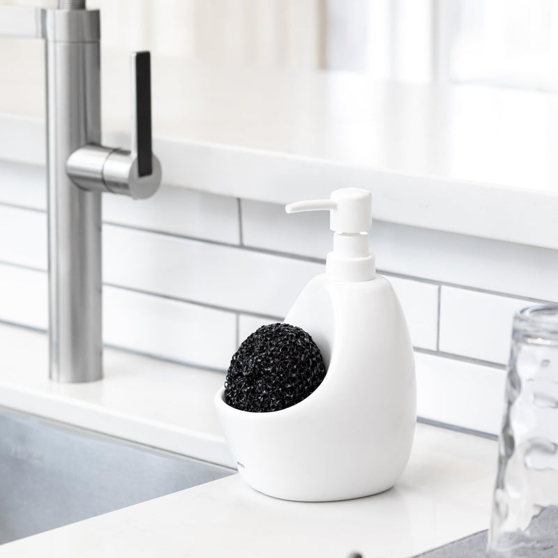 UMBRA - Joey Soap Pump & Scrubby _ White