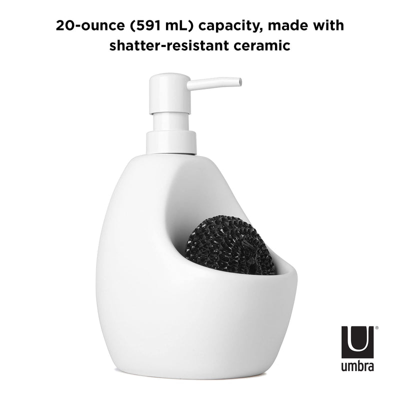 UMBRA - Joey Soap Pump & Scrubby _ White