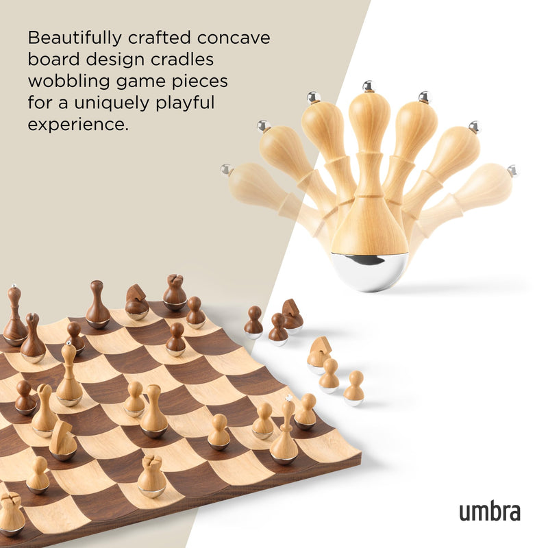 UMBRA - Wobble Chess Set _ Walnut