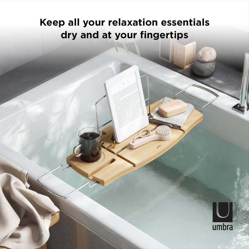 UMBRA - Aquala Bathtub Caddy & Tray _ Natural