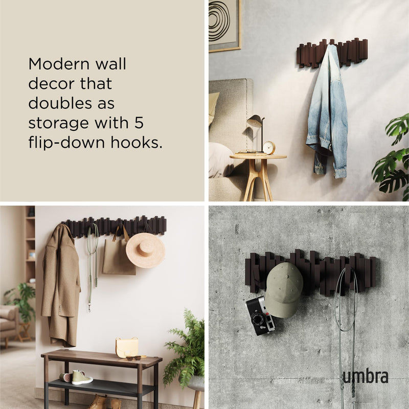 UMBRA - Sticks 5 Wall Hook _ Espresso