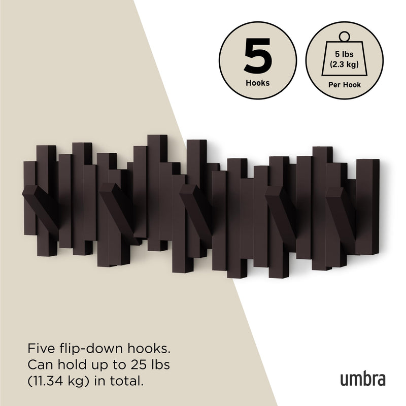 UMBRA - Sticks 5 Wall Hook _ Espresso