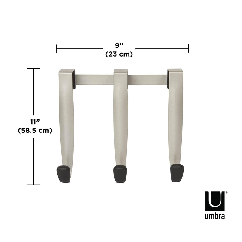 UMBRA - Schnook Over The Door Hooks, Set of 3 _ Black-Nickel