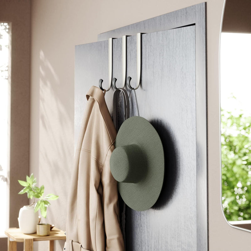 UMBRA - Schnook Over The Door Hooks, Set of 3 _ Black-Nickel