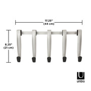 UMBRA - Schnook Over The Door Hooks, Set of 5 _ Black-Nickel