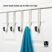 UMBRA - Schnook Over The Door Hooks, Set of 5 _ Black-Nickel