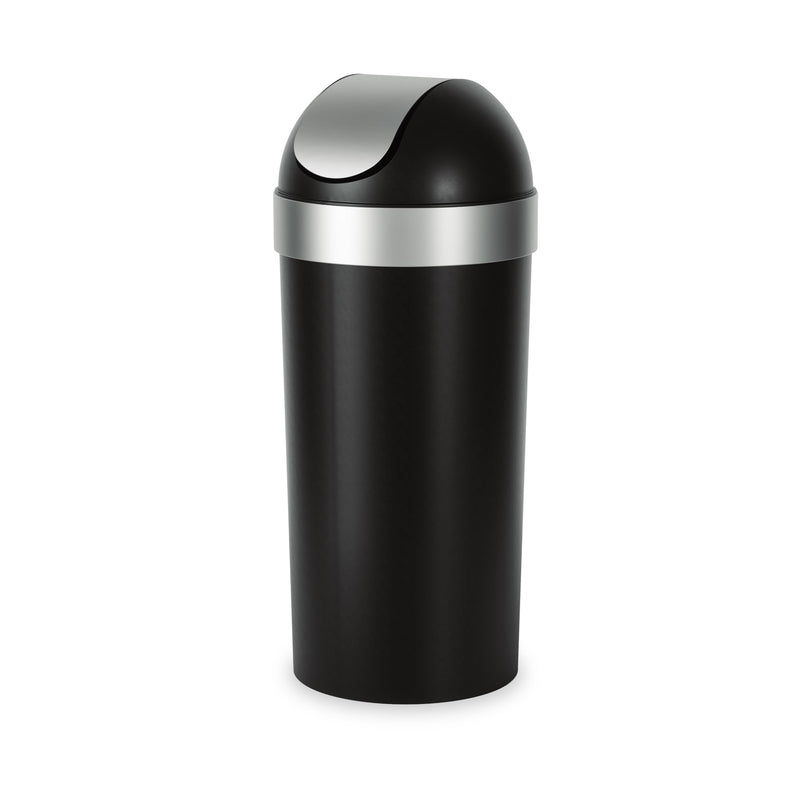 UMBRA - Venti Trash Can _ Black-Nickel