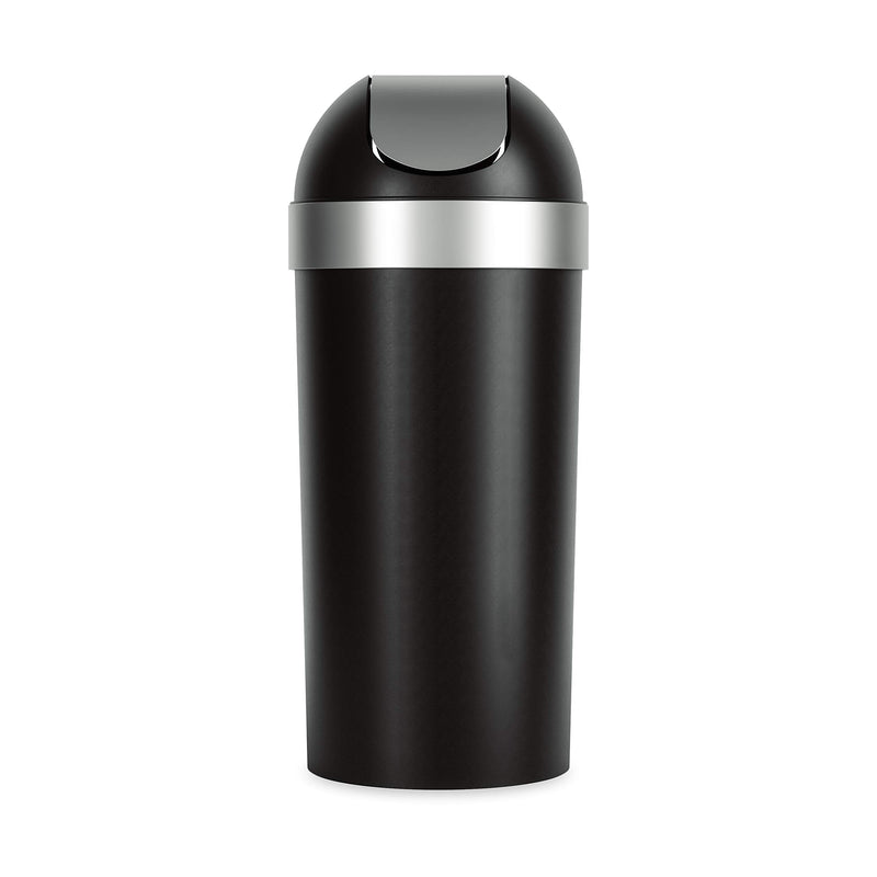 UMBRA - Venti Trash Can _ Black-Nickel