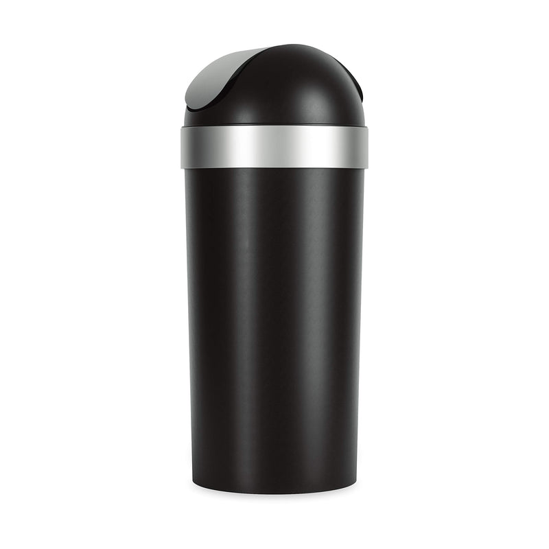 UMBRA - Venti Trash Can _ Black-Nickel