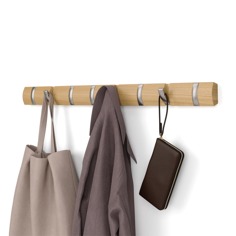 UMBRA - Flip 8 Wall Hook _ Natural-Nickel
