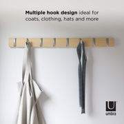 UMBRA - Flip 8 Wall Hook _ Natural-Nickel