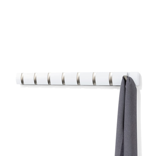 UMBRA - Flip 8 Wall Hook _ White-Nickel