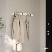 UMBRA - Flip 8 Wall Hook _ White-Nickel