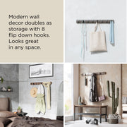 UMBRA - Flip 8 Wall Hook _ White-Nickel