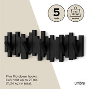 UMBRA - Sticks 5 Wall Hook _ Black