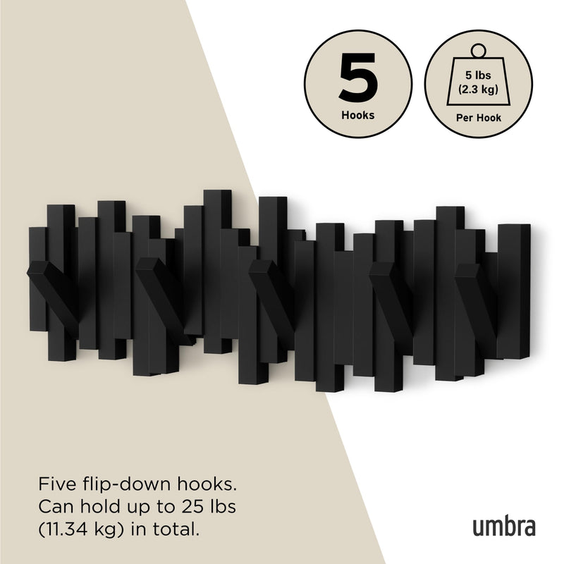 UMBRA - Sticks 5 Wall Hook _ Black