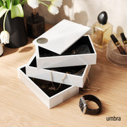 UMBRA - Spindle Storage Box _ White