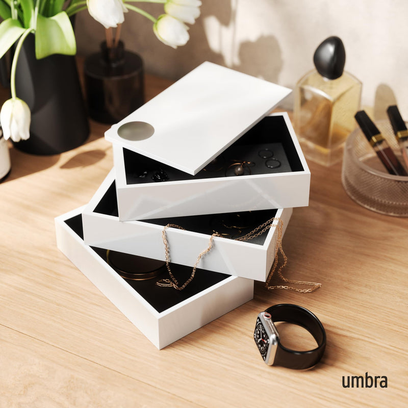 UMBRA - Spindle Storage Box _ White