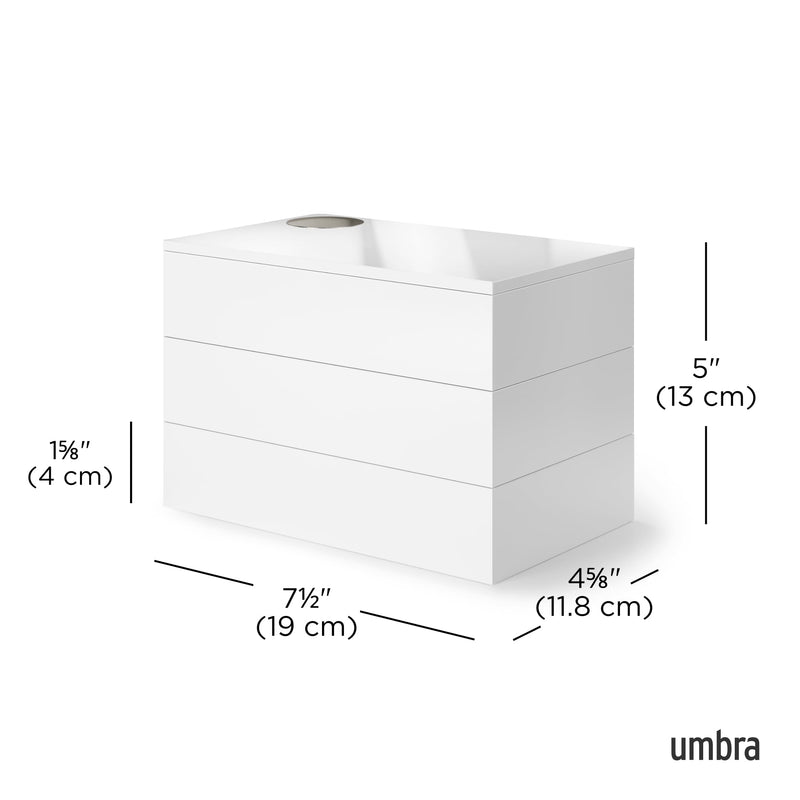 UMBRA - Spindle Storage Box _ White
