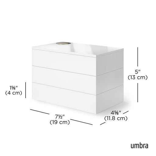 UMBRA - Spindle Storage Box _ White