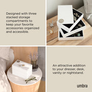UMBRA - Spindle Storage Box _ White