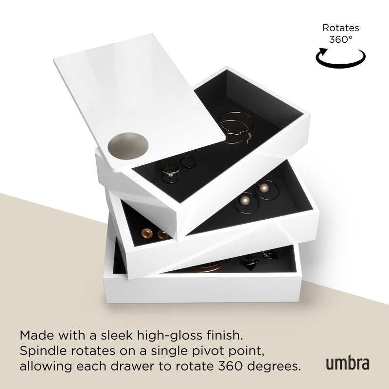 UMBRA - Spindle Storage Box _ White