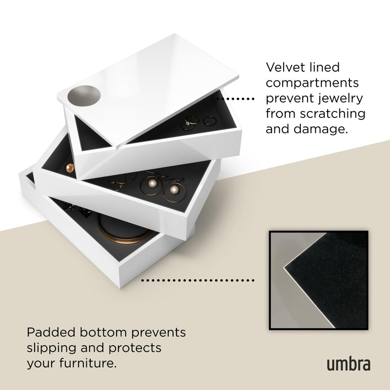 UMBRA - Spindle Storage Box _ White