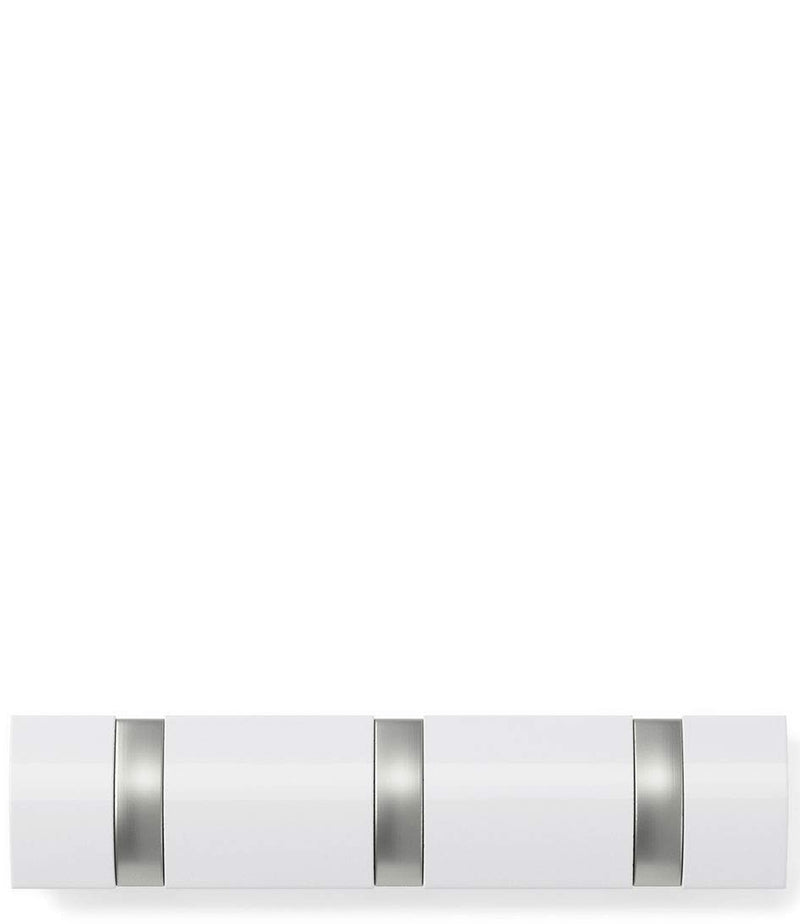 UMBRA - Flip 3 Wall Hook _ White-Nickel