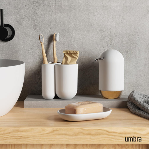 UMBRA - Touch Organizer / Toothbrush Holder _ White