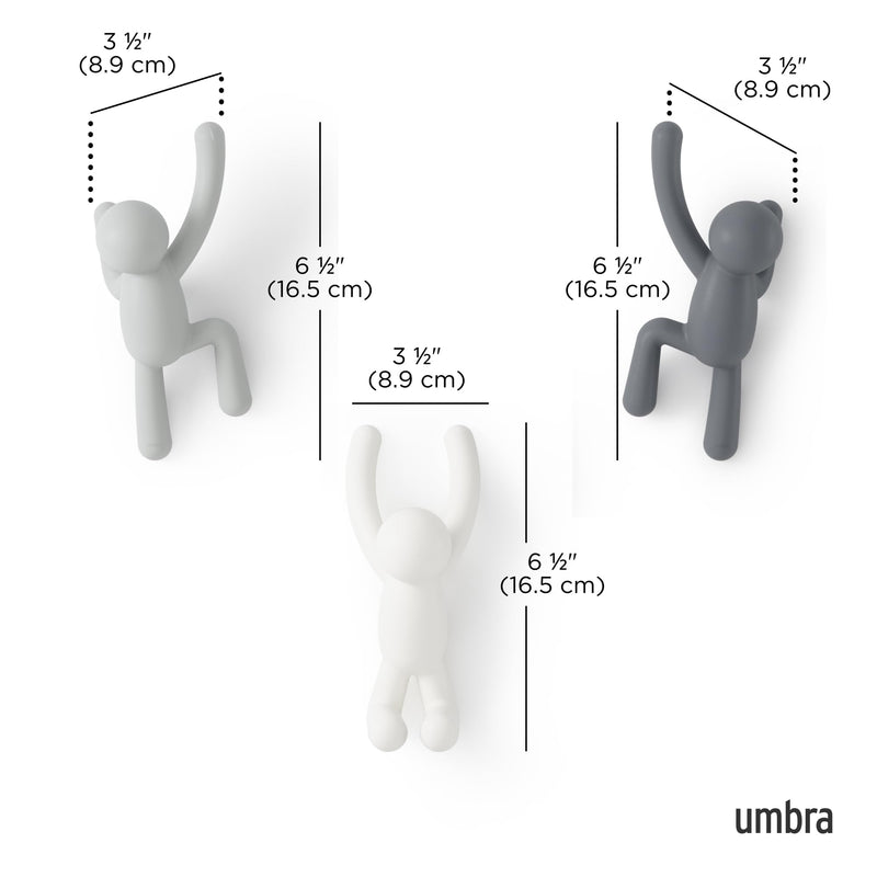 UMBRA - Buddy Wall Hooks, Set of 3 _ Assorted-2
