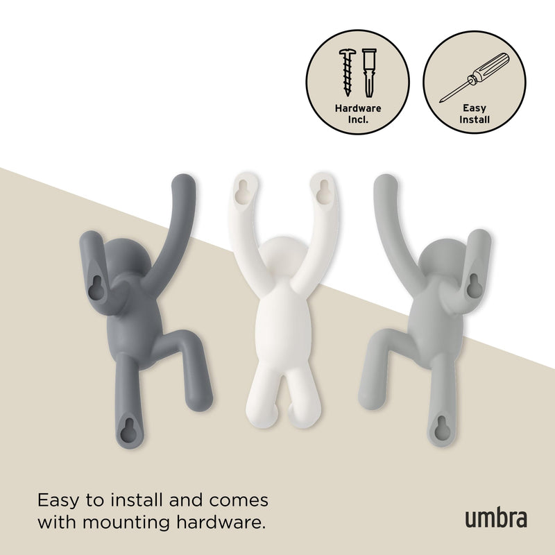 UMBRA - Buddy Wall Hooks, Set of 3 _ Assorted-2
