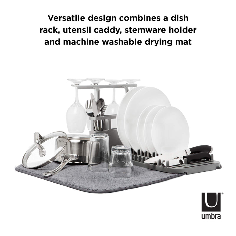 UMBRA - Udry Dish Rack & Caddy _ Charcoal