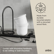 UMBRA - Triflora Hanging Planters, Set of 3 _ White-Black